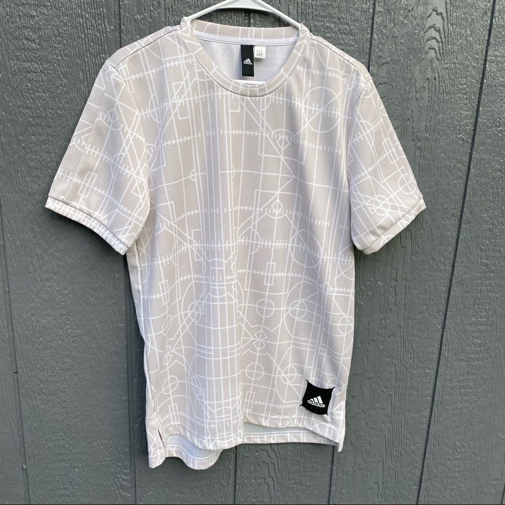 Adidas Athletic Shirt I Am Sport Field Maps - Picture 1 of 6